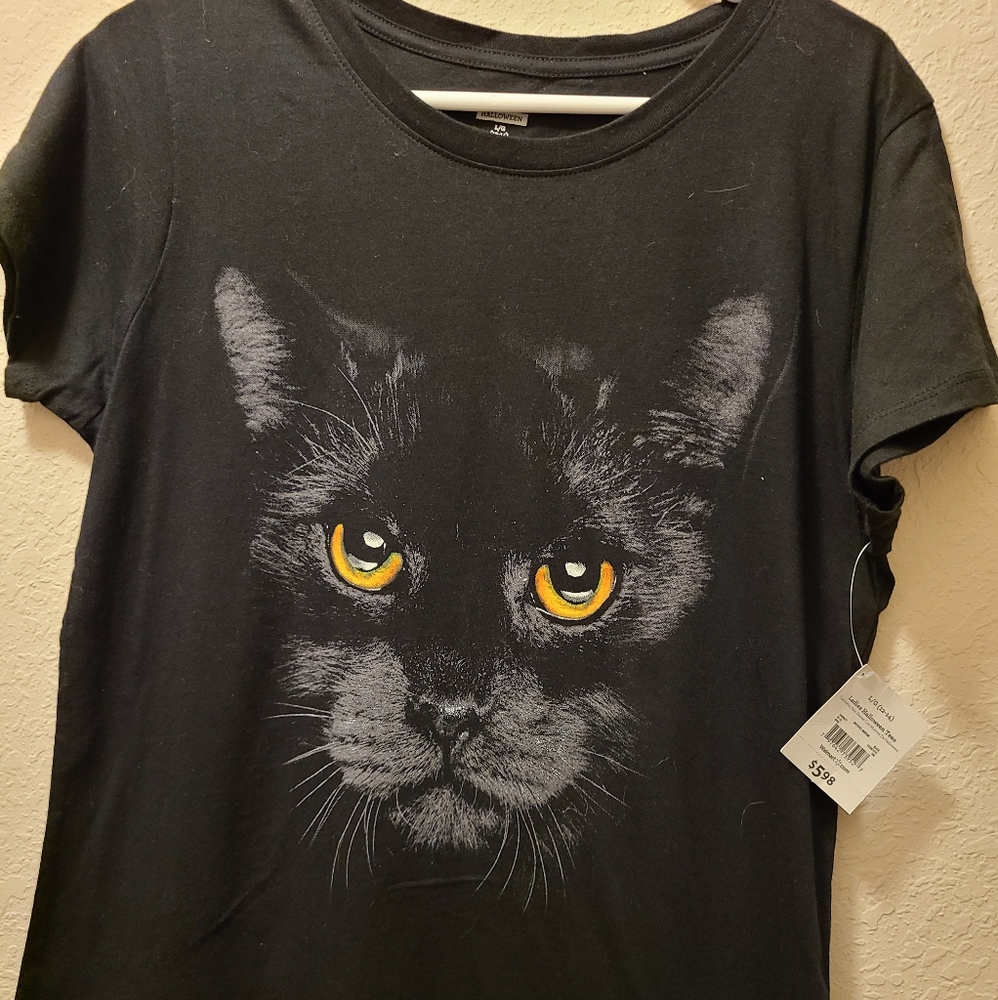 Black Cat shirt ,size large